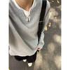 Men's Waffle Knit Two-Piece Collar Sweatshirt - Heavyweight Long Sleeve Casual Top for Spring & Autumn Trend