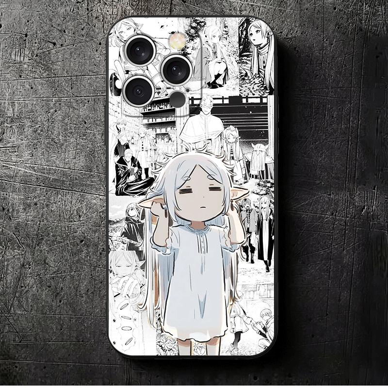 

F-Frieren B-Beyond J-Journeys End Soft Phone Case for iPhone 16 16E 17 Air 15 Pro Max 14 Plus 13 Mini 11 12 7 Black Cover Back S iPhone 16 Plus