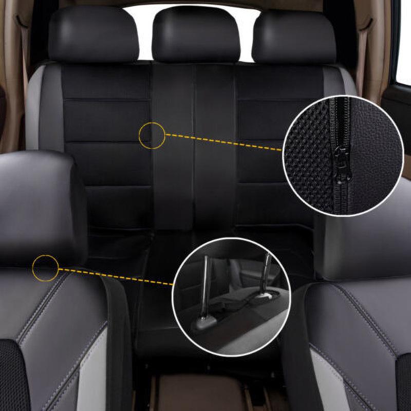 Car Pu Universal Seat Leather Cover With Diamond Quilting Design