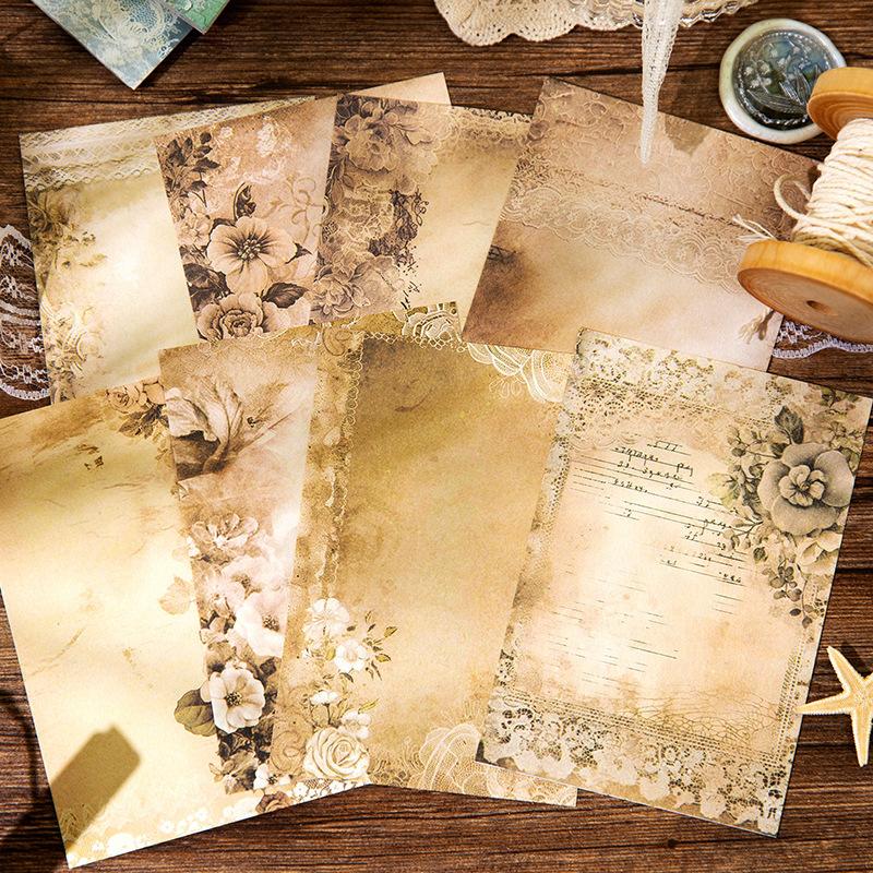 40pcs/1 lot Material Paper Tsunayama Collection Series Retro Floral DIY Material Decoration