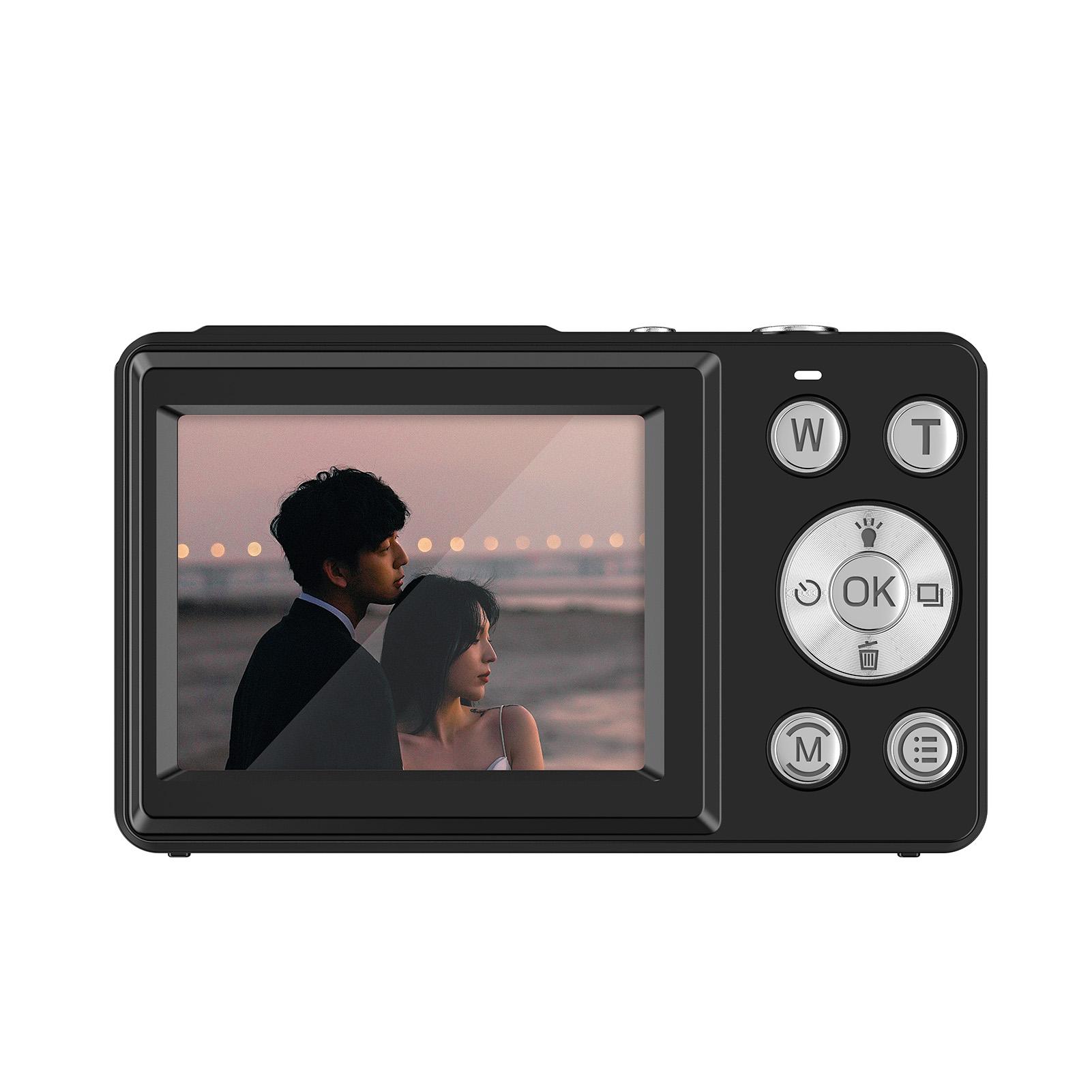 

Portable 4K Digital Camera for Kids Dual Screen Digital Video Camera 48MP Auto Focus18X Zoom Built in Flash Battery чорний