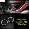 Anel de Moldura da Lâmpada de Neblina Dianteira Círculo Frame Cobertura Acabamento ABS Cromado Acessórios de Decoração Para Mitsubishi Outlander 2015 -