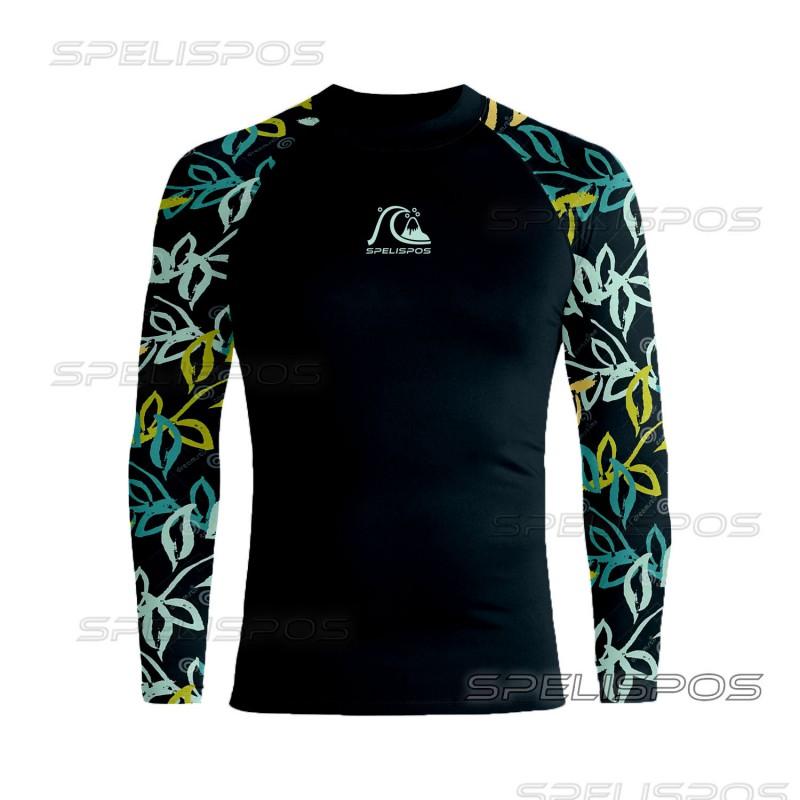 Herren UPF 50 Langarm Rash Guard Badeshirt Surfen Tauchen Strand Sonnenschutz Schnelltrocknend Sportoberteil