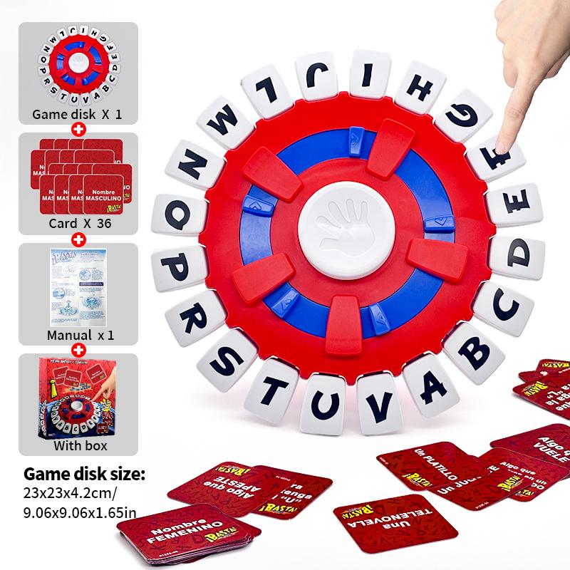 BASTA Spanish Word Game Electronic Fast-Paced Party Board Game with Timer Interactive Latin Alphabet Vocabulary Challenge Toy