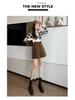Women's High-Waisted Corduroy Wool Pleated A-line Skirt with Anti-Exposure Shorts - 2025 Autumn/Winter Collection