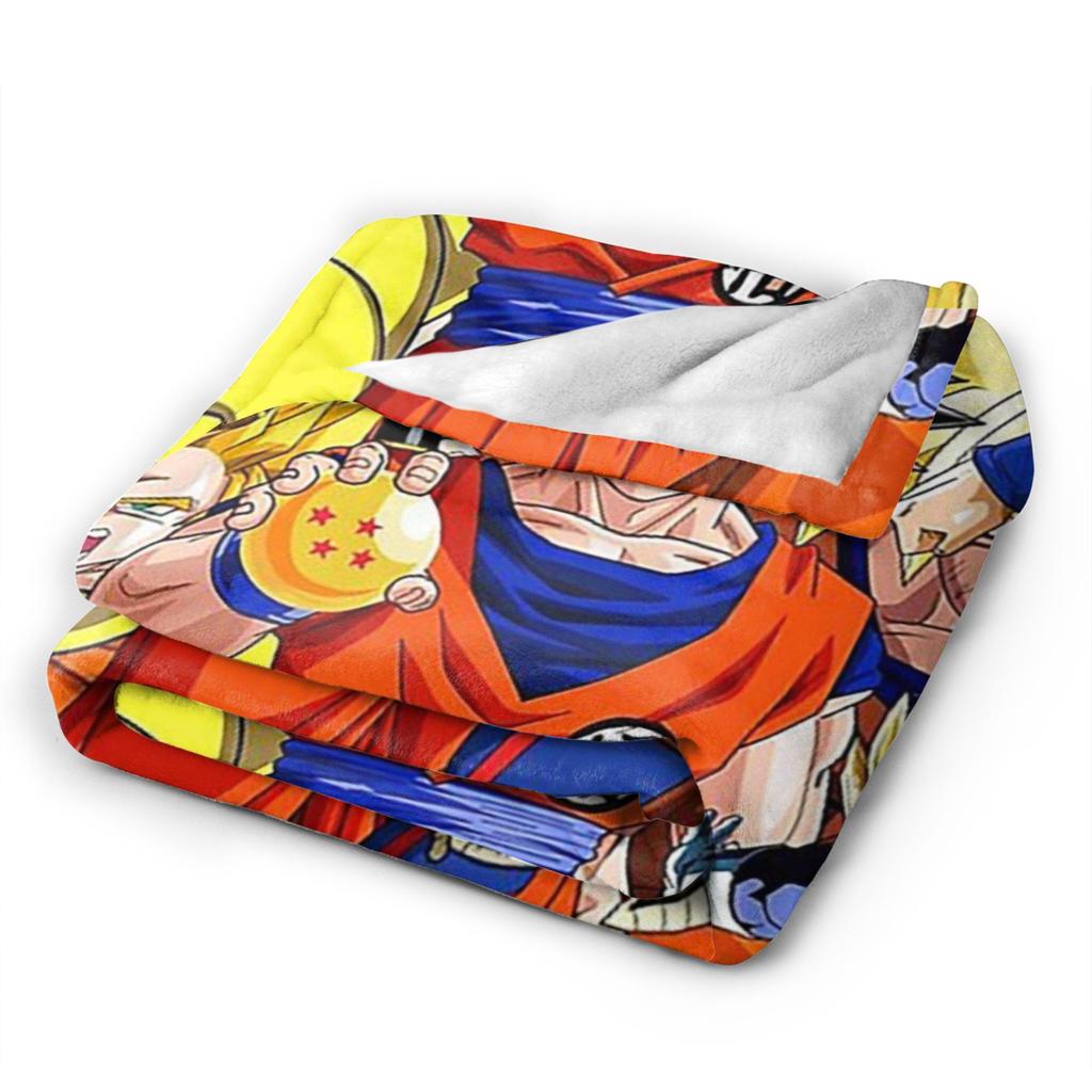 Goku Vegeta DBZ Blankets Fleece Super Warm Throw Blanket for Bedding Couch Bedroom Quilt