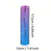 20cm/15cm Flexible Soft Ruler Gradient Rainbow Color Style Dual Unit Measurement In Cm and Inch  for Office Students School Use