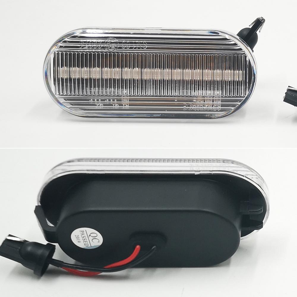 2 Stück LED Dynamische Seitenmarkierungs-Blinkerleuchte Sequenzielle Blinkerleuchte für Volkswagen VW Bora Golf 3 4 Passat 3BG Polo SB6