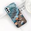 Seaside Scenery Silver Plated Glass Phone Case Suitable for Samsung Galaxy S26 S25 S24 S22 S21 S20 FE/Ultra/Plus Anti Drop