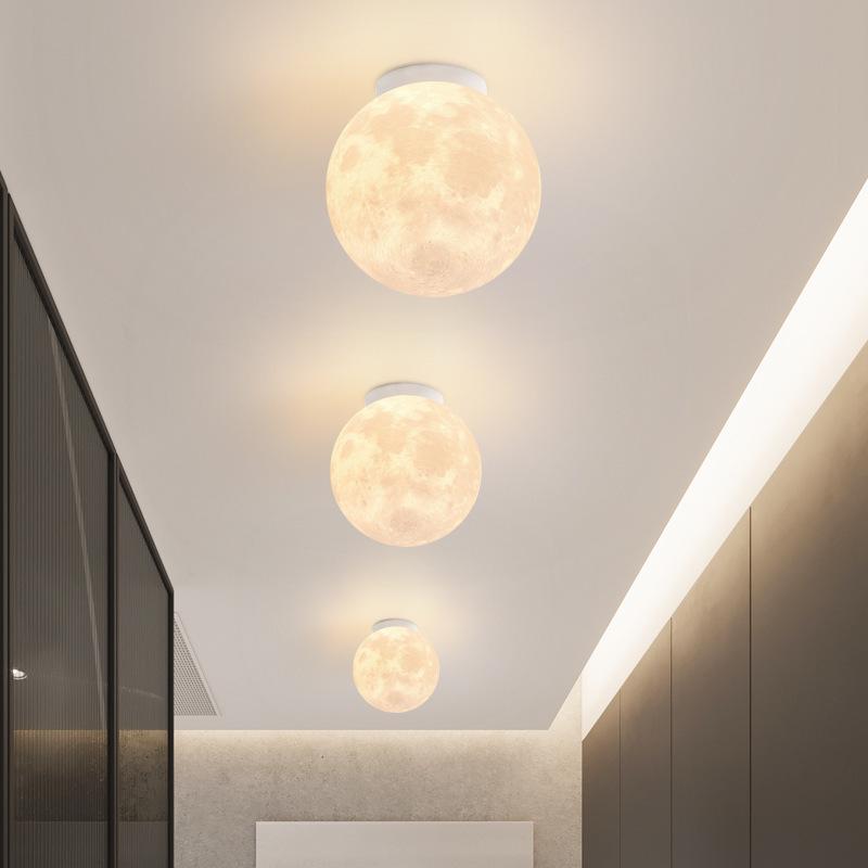 Modern Minimalist Large Creative Moon Ceiling Light for Children's Room & Bedroom