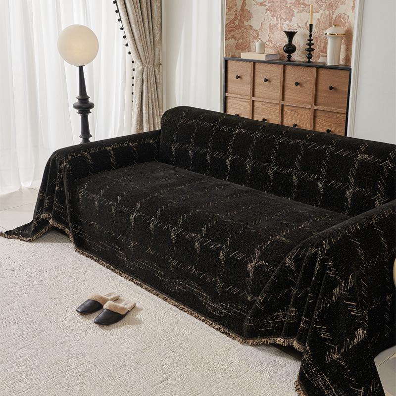 Vintage vysoce kvalitní potah na pohovku francouzského stylu odolný proti poškrábání kočkami univerzální přehoz na pohovku z ženilky