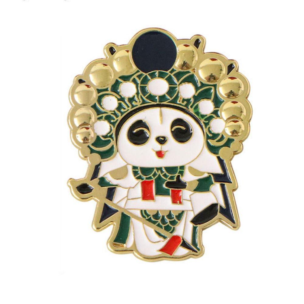 Craft Cartoon Opera Panda Badge Zinc Zinc Zinc Alloy Giant Panda Shape Badge  Fans Gifts