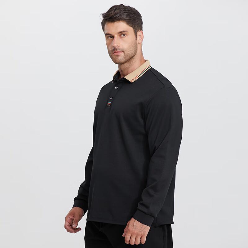 DIBINZE Men's Plus Size Long Sleeve Polo Shirt