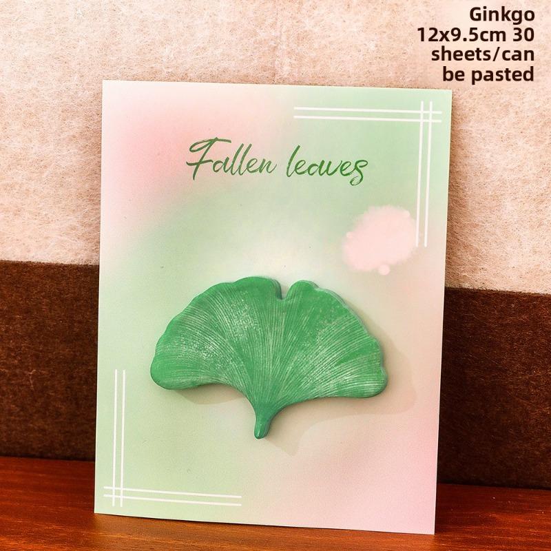 Symulowane Liście Karteczki Samoprzylepne dla Uczniów, Wysoki Poziom Estetyczny, Papier Samoprzylepny z Wiadomościami w Kształcie Liści Klonowych, Urocze Liście, Notatnik Samoprzylepny N-krotnego Użycia