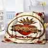 Tattoo Style Personalized Name Blanket Gift Customizable Blanket Comfortable Perfect for Living Room Office Chair Bedding Nap Four Seasons Universal