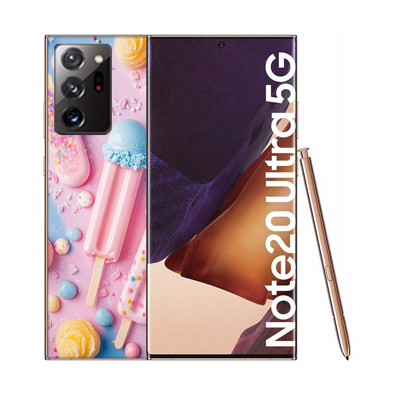 Bunte Eiscreme und Eis am Stiel Handyhülle für Samsung A55 A35 A25 A15 A07 A05S A16 A17 A26 A36 A37 A56 A57 Galaxy Note 20 10 A