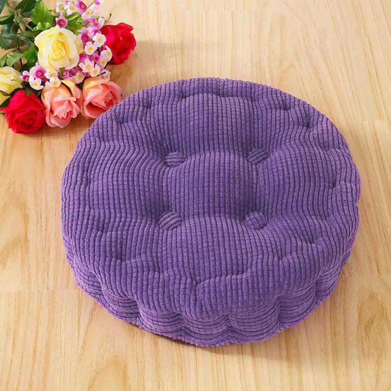 Luxuriöses rundes Kissen aus Kord für Terrasse, Auto, Büro und Sofa