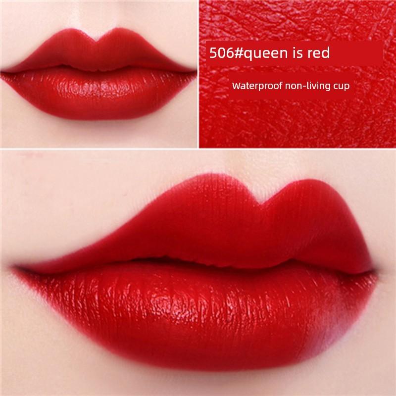 Non-Fading, Non-Stick Carrot-Colored Lipstick, Matte Waterproof Moisturizing Lipstick, Brightening Bean Paste Color, Genuine Brand Product