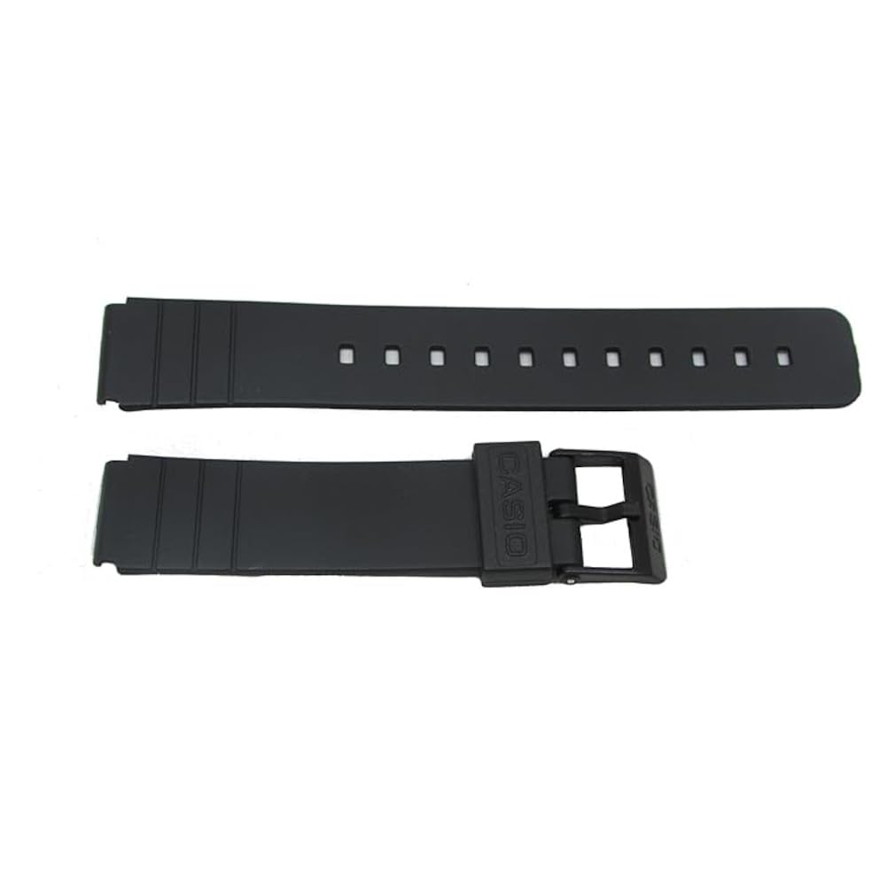 Casio Rubber Watch Band - 16mm Compatible with: MQ-24CC-4B2W, MQ-24CC-4B3W, MQ-24CC-9B2W, MQ-24-1...