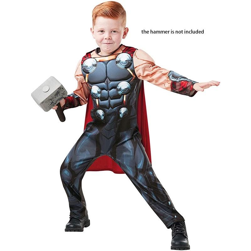 Barnekostyme av Thor med trykt design Perfekt for Halloween og Cosplay