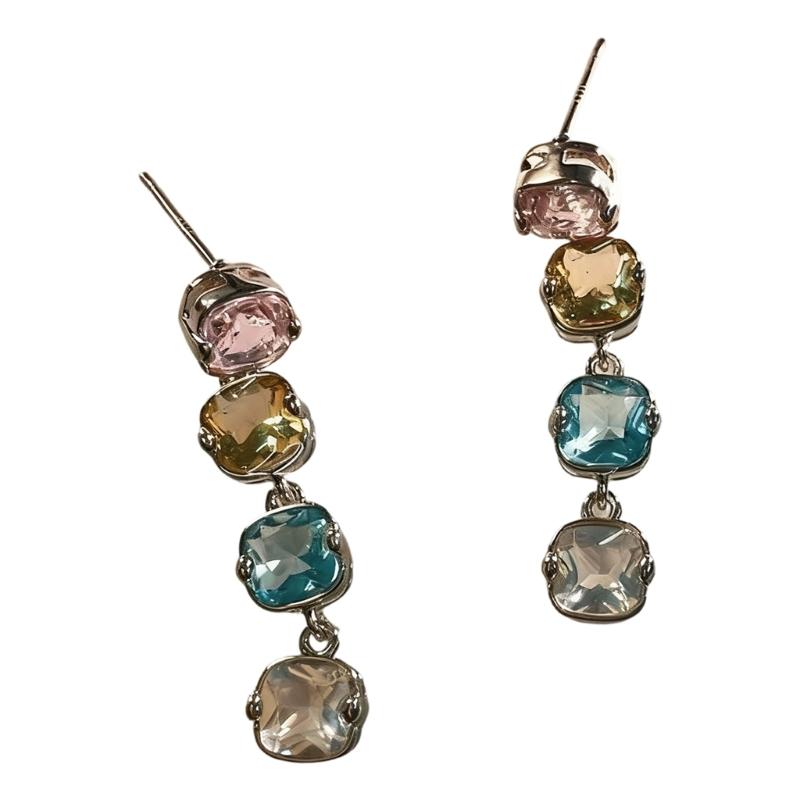 Sparkling Crystal Rhinestones Dangling Earrings With Alloy Material Fashion Jewelry Ideal For Parties Weddings Event