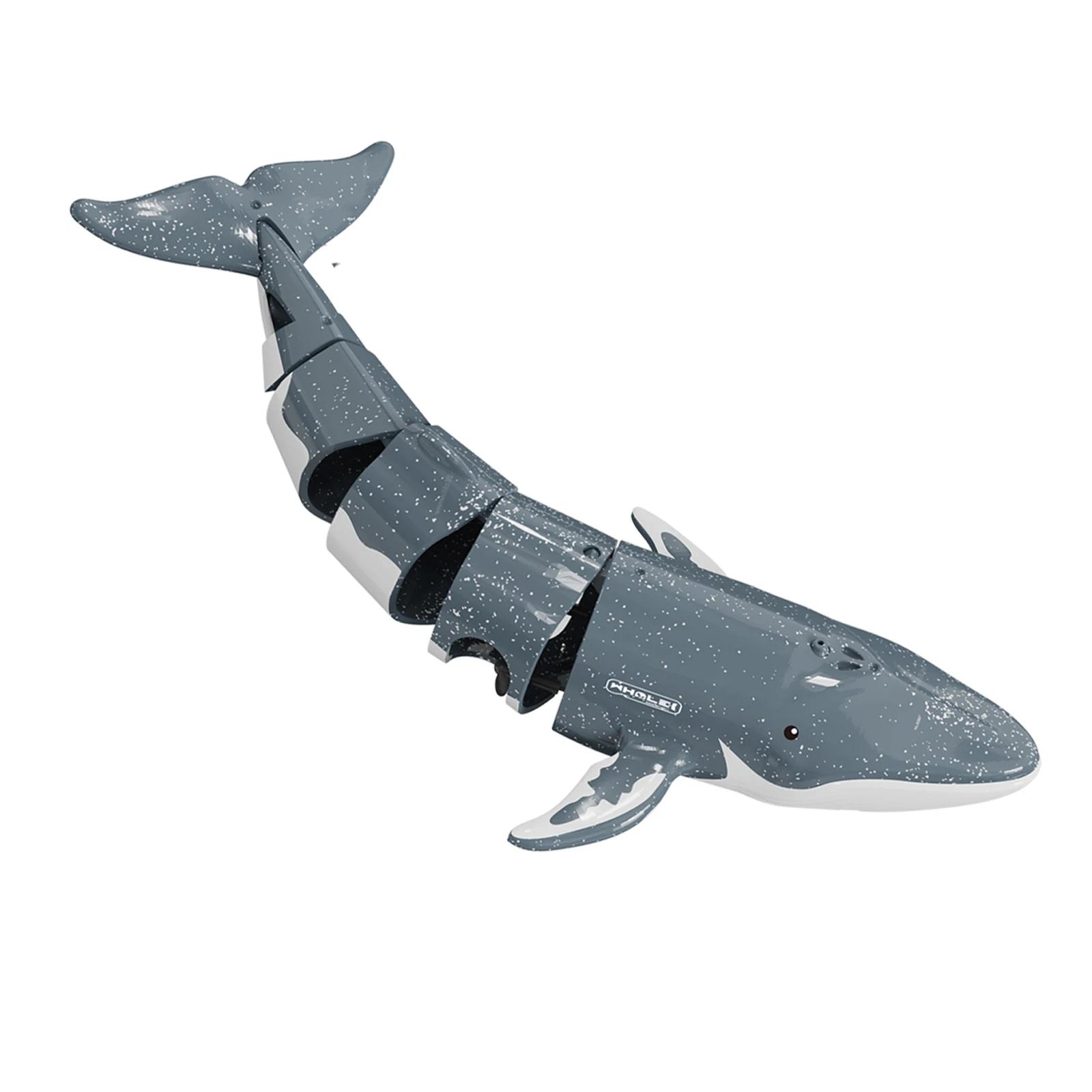 

RC Shark 2.4G Simulation Remote Control Animals with Lights Submarine Robots Fish Electric Toys for Boy Upgrade Spray WaterToy