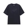 SS24 Eagle Logo Embroidered Round Neck Loose Fit Short Sleeve T-Shirt Men Tops Navy-Blue 3D1T93-1J0EZ-0950