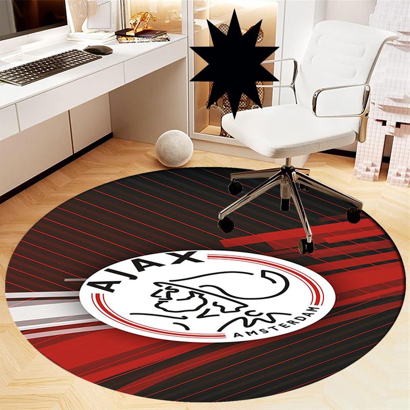 Ajax Printed Round Rug Carpet Chair Rug Area Rug Entryway Doormats,for Office Chair Living Room Bedroom Kitchen Room.