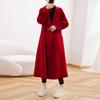 100% Wool Women Coat Autumn Wool Long Coat Handmade Pea Coat Winter Warm Wool Long Jacket Overcoat