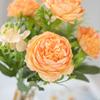 1 Pc 5 forks Bulbous chrysanthemum peony for christmas accessory home Floral Arrangement wedding bouquet decor artificial flower