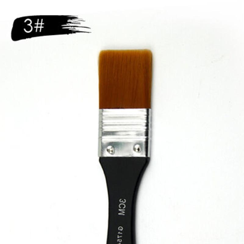 1 Stück Nylon Flache Haarbürste Öl Wandmalerei Künstler Haarpinsel Aquarell Kunst Set