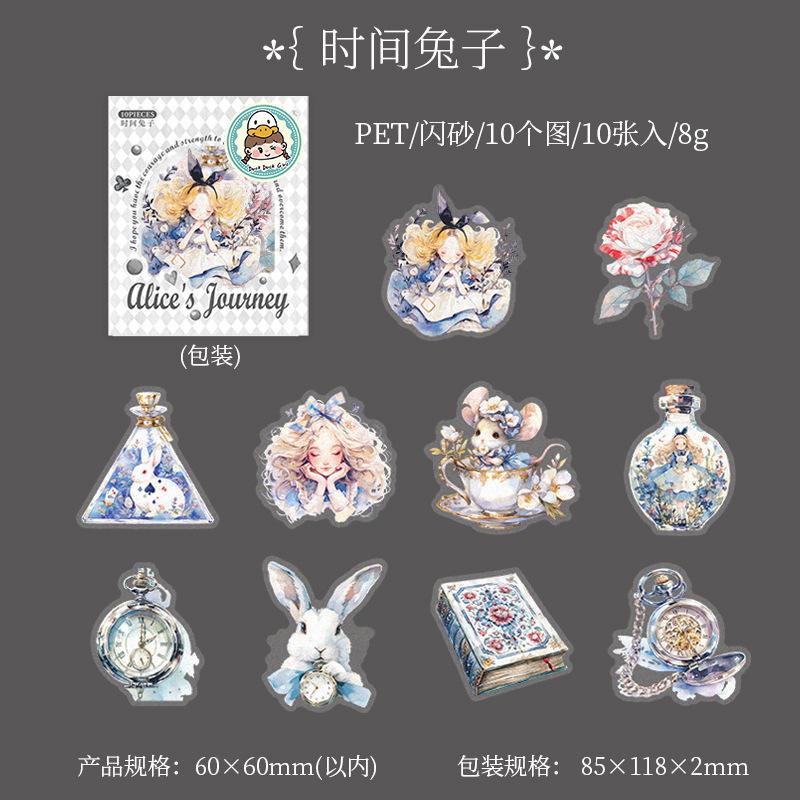 Mr. Paper, 6 Styles, 10pcs/bag, Fairy Tale Princess Themed Stickers, Collage Decoration, Phone Case, Scrapbook, Notebook