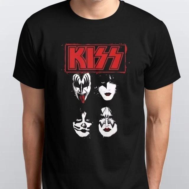 

KISS Graphic 100% Cotton T-shirt Mens Tees Top S M L XL XXL 3 4 XL colours Black S