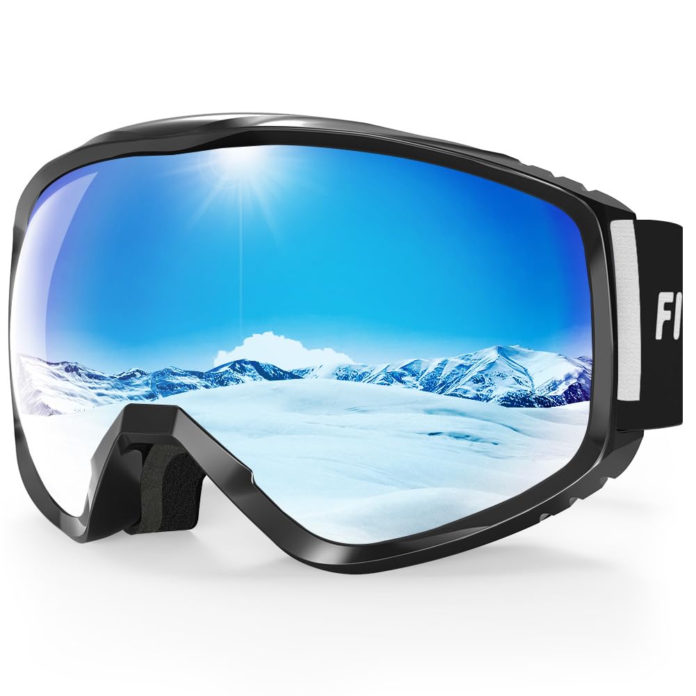 

Findway Ski & Snowboard Goggles (OTG, Spherical Dual Lens, Sapphire Blue, Adult Unisex)