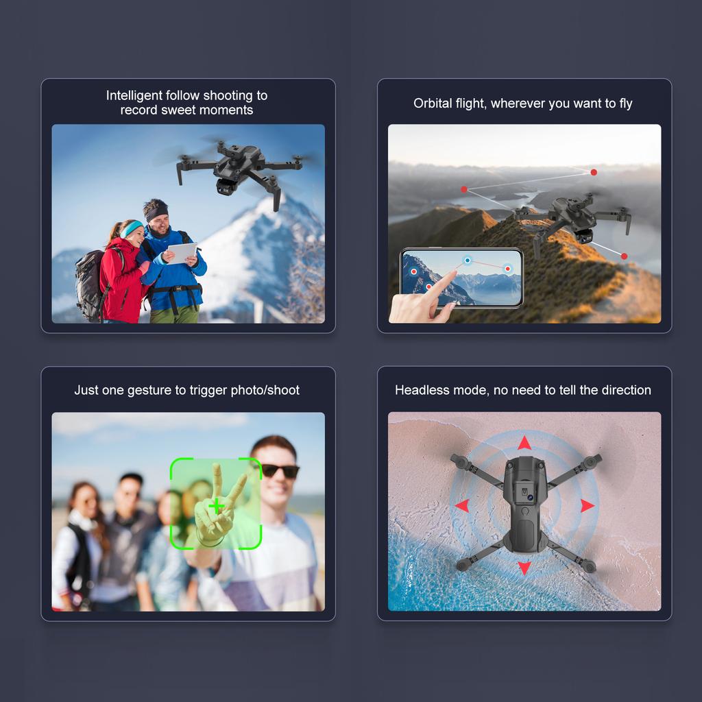 Ferngesteuerte Drohne mit Daul-Kamera, 4K, 5-seitige Hindernisvermeidung, optische Flusspositionierung, 5GWIFI