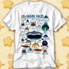 Shark Faces Marine Ocean Sea Life T-Shirt 482
