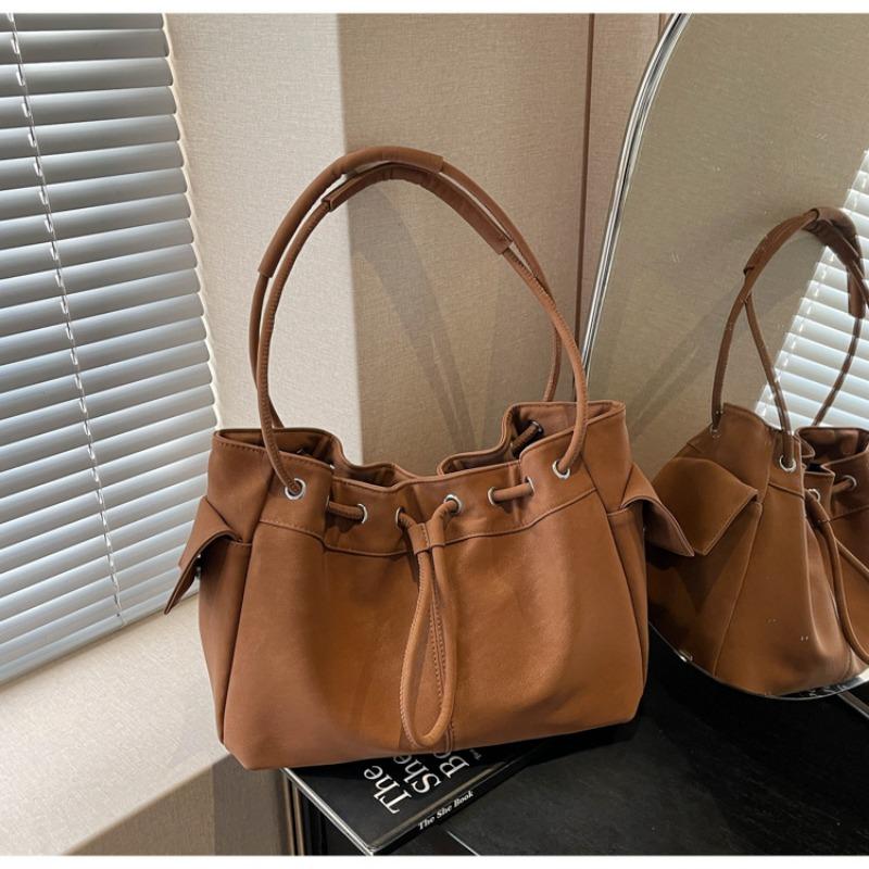 Fashionable Large-capacity Bag for Commuting, Women's Single-shoulder Underarm Bag for Work, Office Tote Bag, Bucket Bag