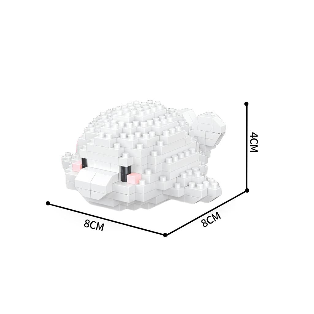 KNEW BUILT Clownfish Whale Seahorse Shark Oceanic Micro Mini Building Block Toy-Puzzle Gift for KidDecorate RoomsEasy Assemble