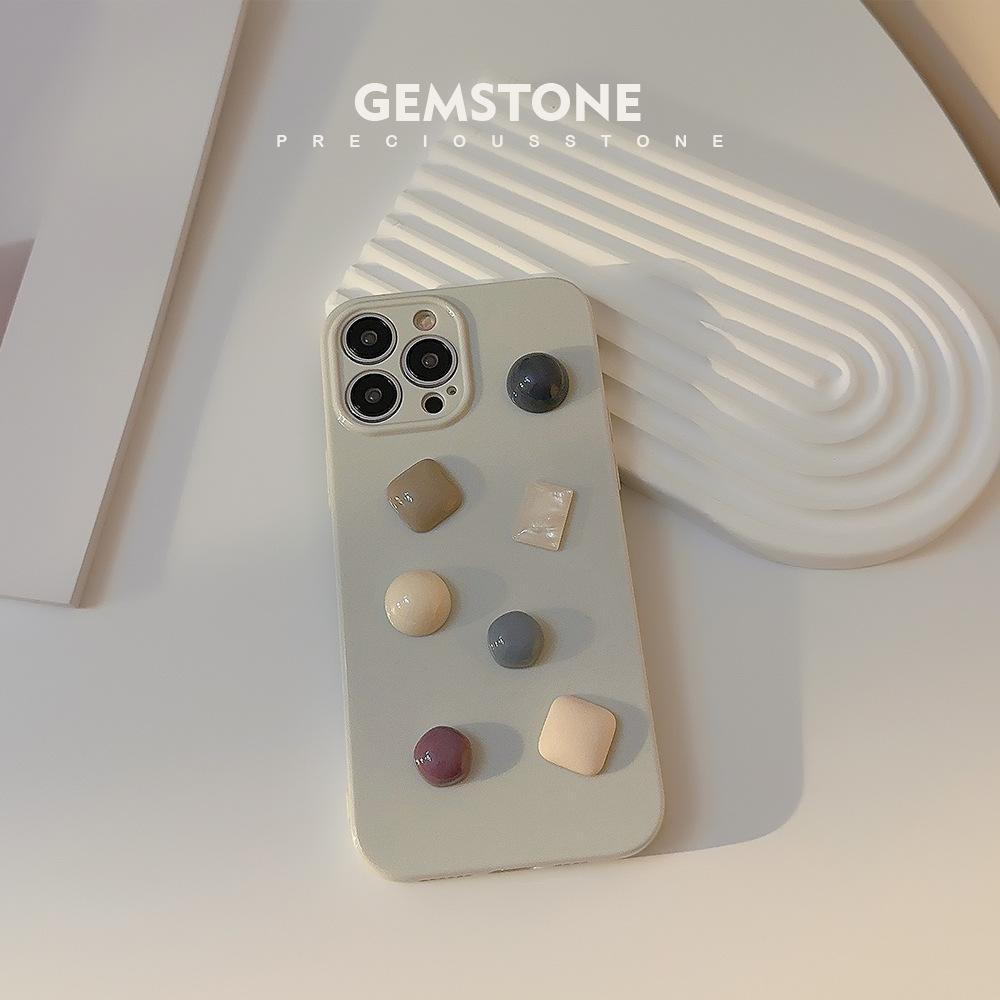 Gentle Emerald Iphone14 Apple 16 Mobile Phone Case 11 Three Dimensional 15pro Silicone 12 Suitable for 13pro Max