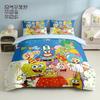3D Hot Sale Multiple Sizes SpongeBob SquarePants Cartoon Print Bedding Set Adult and Kids Bedding Set Luxury Gifts