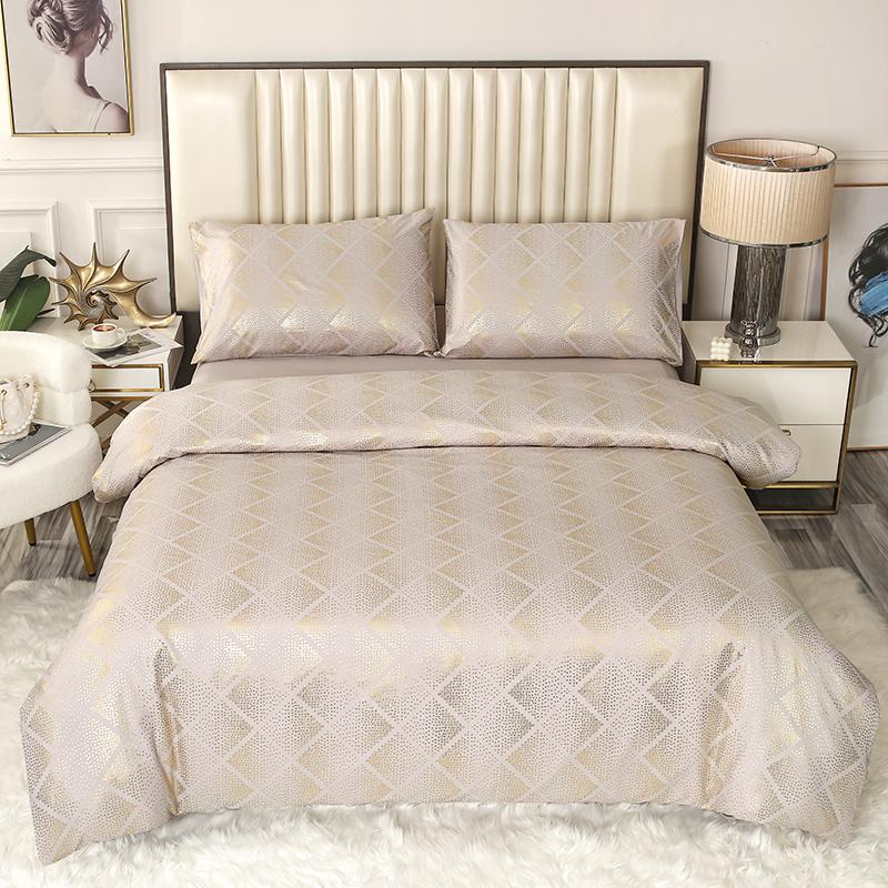 

Комплект постельного белья с аппликацией из золотистого мрамора и художественной текстурой King Queen Double Full Twin Single Size 140x200cm