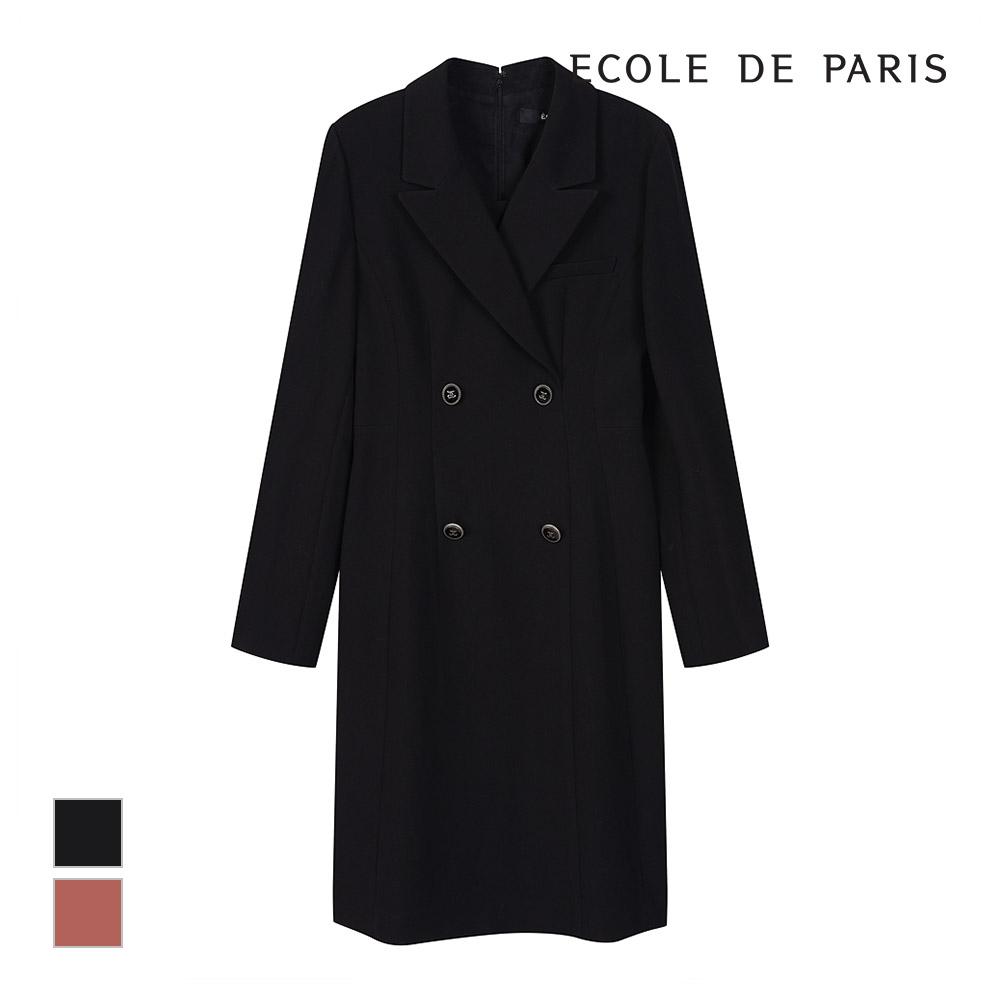ECOLEDEPARIS Double-Button Collar Dress_Cb2Ywoa006Z
