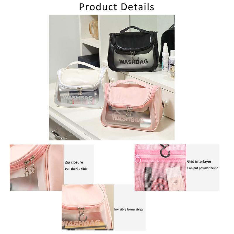 1Pc New Ins Style Multifunctional Cosmetic Bag For Women Wash Bag Portable Waterproof Swimming Bag Home Travel Storage Bag Case