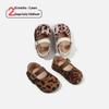 Spring 2026 Leopard Print Soft Sole Leather Flats for Baby Girls - Korean Style Non-slip Princess Shoes