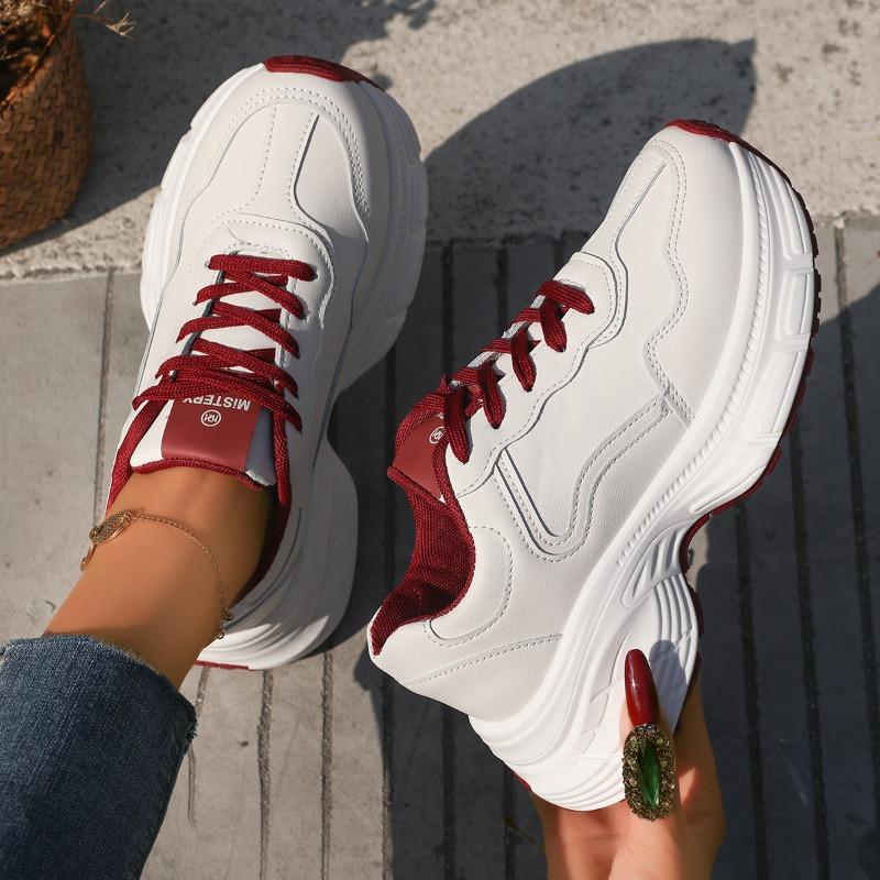 Fashion Hot Selling Comfortable and Elegant Thick Shoes Women's Casual Sports Running Waterproof Spring Autumn New Style Mesh Lined