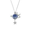 Cosmic Star Moon Necklace With Cartoon Design For Women And Men