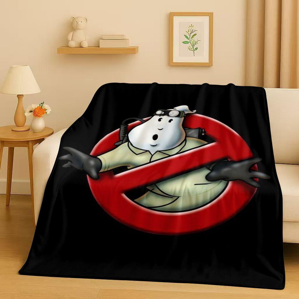 Horror Movie G-Ghostbusters Cartoon Flannel Blanket,Ultra Soft Warm Plush Throw for Home Bedroom Bed Sofa Cover Office Camping