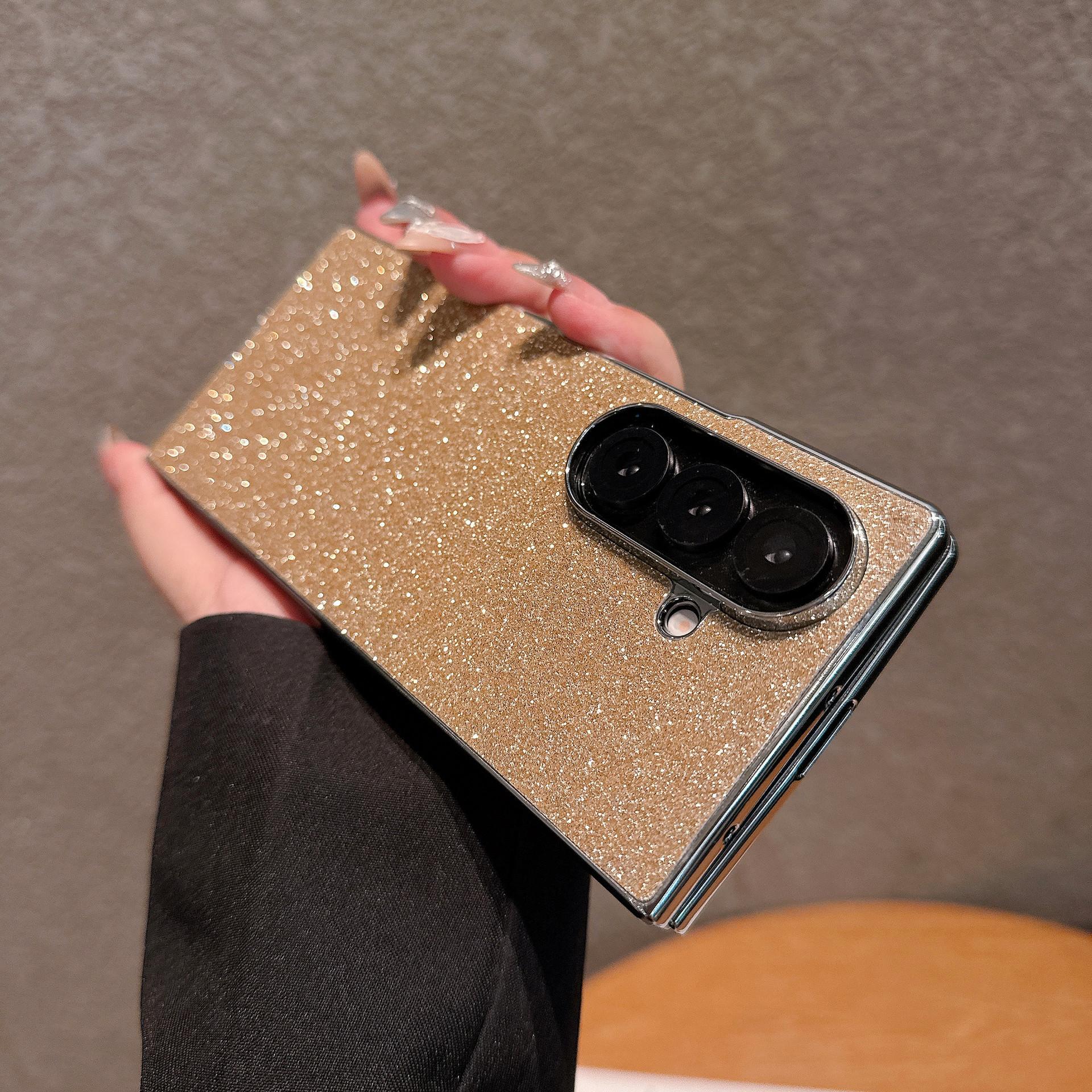 

Чехол для складного мобильного телефона Samsung ZFold7 ZFlip7 Гальванизированный с блестками 4 5 6 Полная защита Противоударный Жесткий чехол Samsung Z Flip7