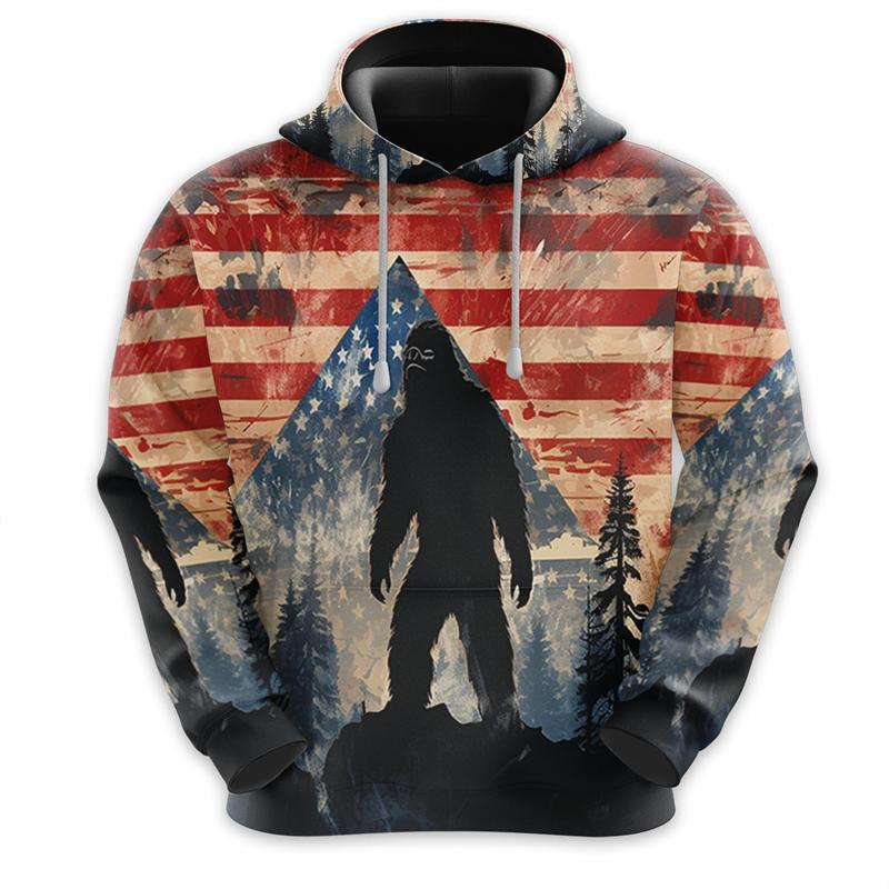 Bigfoot Love Graphic Sweatshirts Harajuku Fashion Sasquatch Hoodies For Men Clothes Big Foot Women Tracksuit Y2k Boy Pullovers