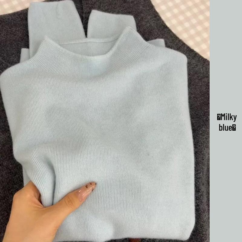 Women's Pink Knit Sweater - Korean Style, Early Autumn 2025 Collection